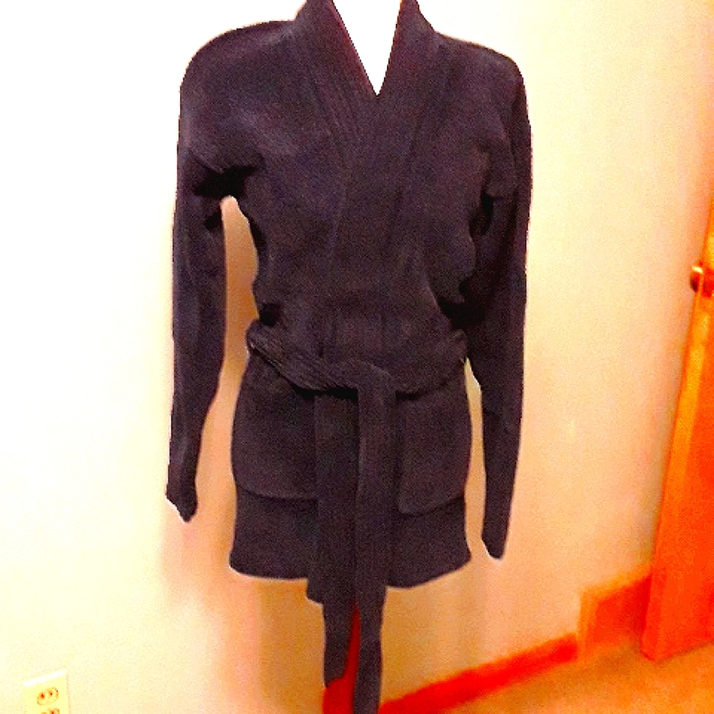 J. Peterman Chunky Chenille Long Wrap Cardigan